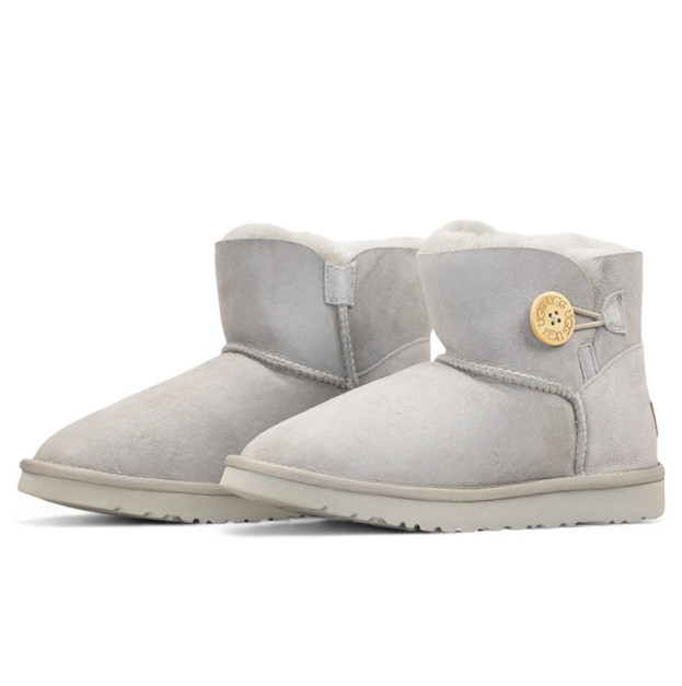 UGG Classic Mini Bailey Button Light Grey